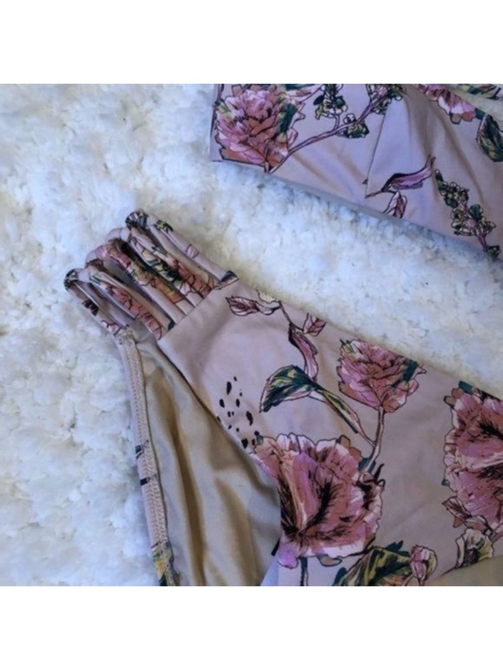 Roxy Pink Floral Bikini Set - Picture 3 of 6